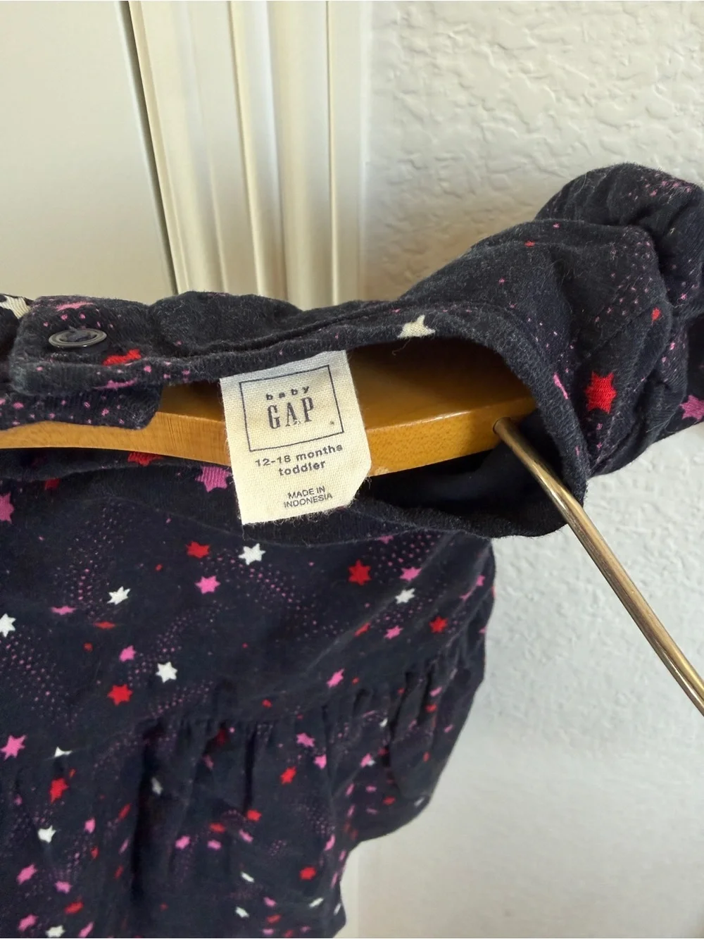 GAP Navy Dress with Stars Print 12-18 months 100% Cotton